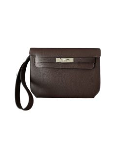 Hermes Kelly Depeches 25 Pouch Ebene Togo